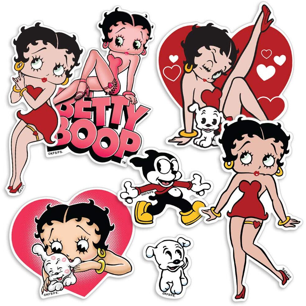 Popfunk Betty Boop Collectible Stickers With Pudgy And Bimbo