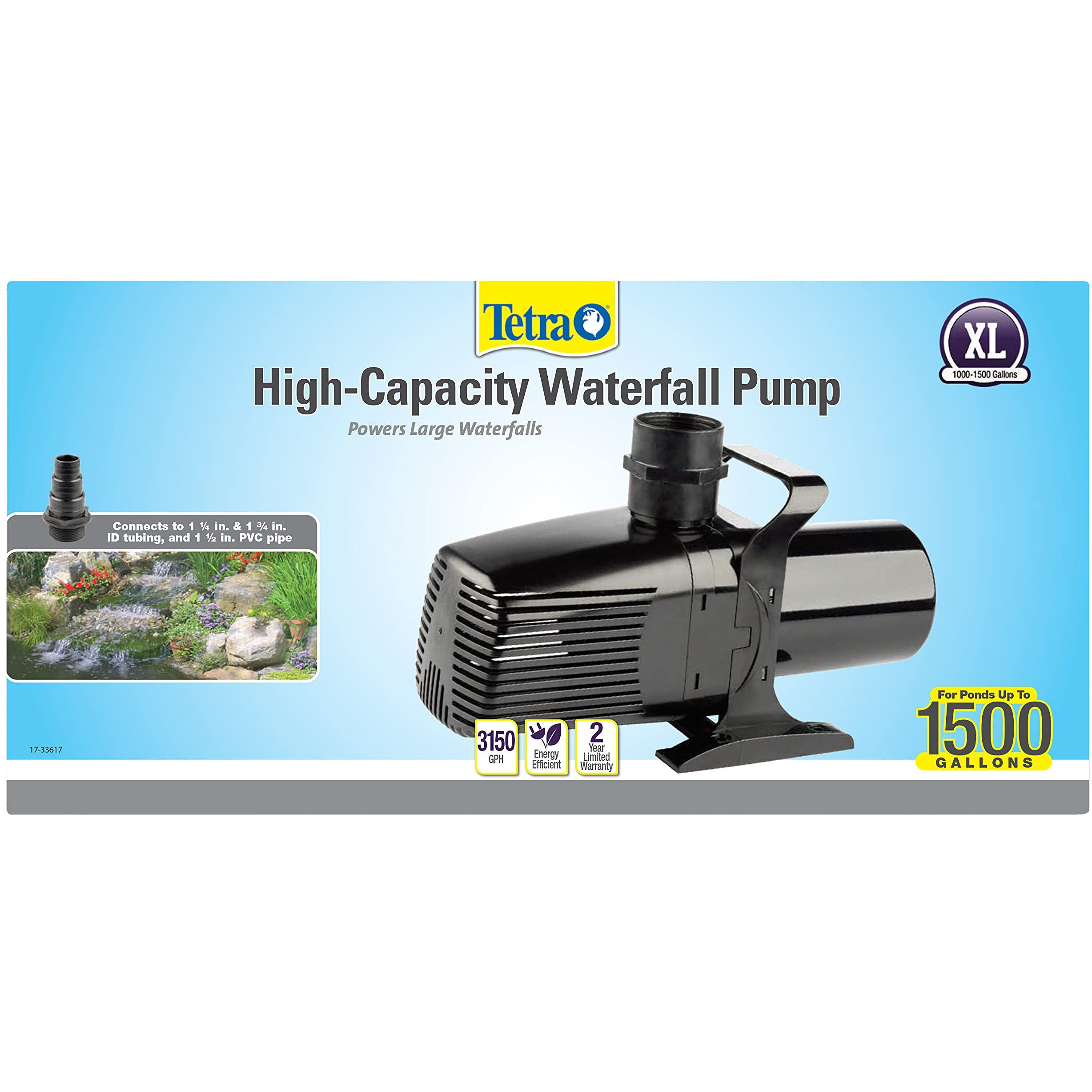 Tetra 14941 Pond Waterfall Pump For Ponds Debris 3600 Gph Handling Pump High Capacityponds Up To 1500 Gallons