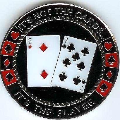 The Player Not The Cards Poker Weight Card Guard Cover Chip Coin