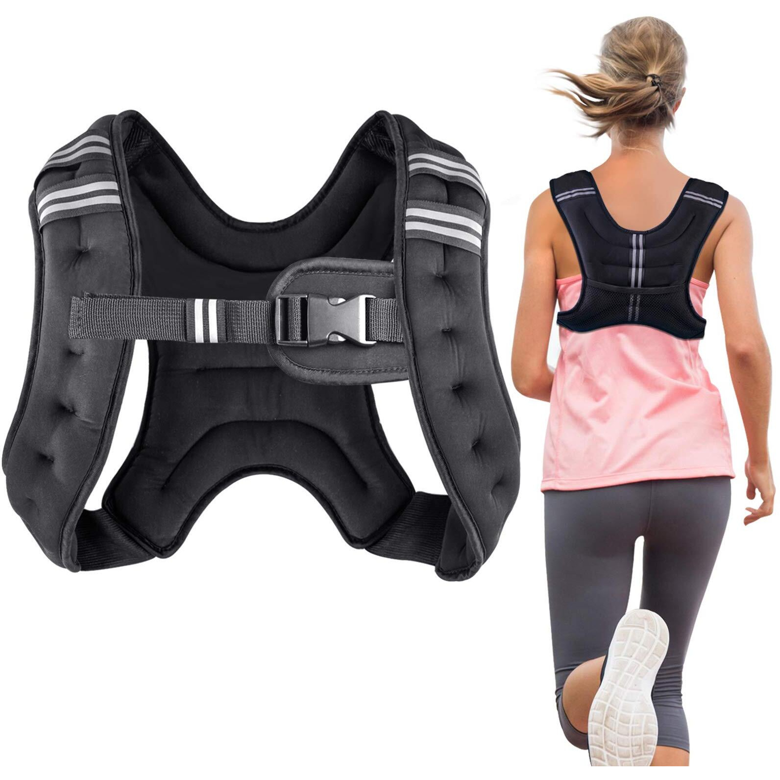 Henkelion Weighted Vest Weight Vest For Men Women Kids Weights Included Body Weight Vests Adjustable For Running Training Workout Jogging Walking