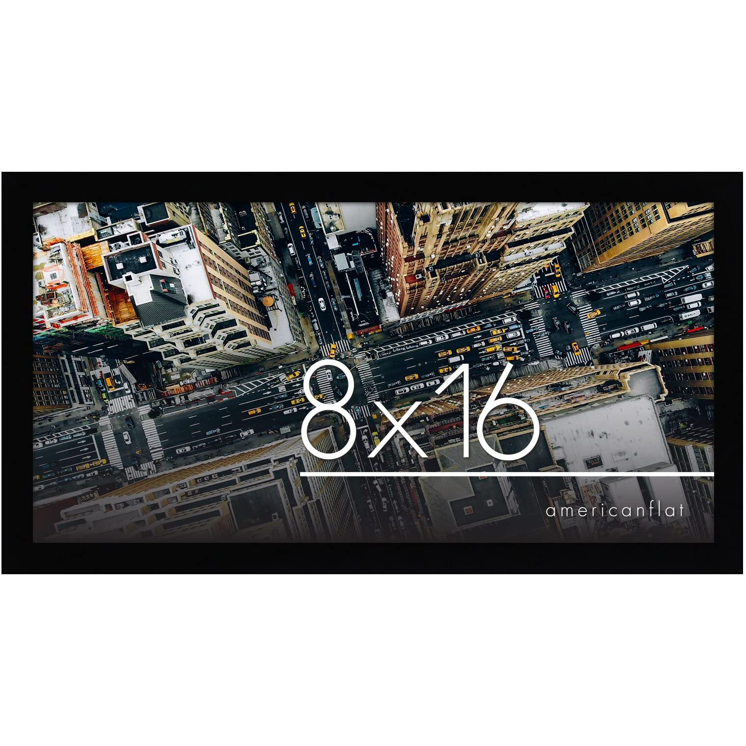 Americanflat 8X16 Picture Frame In Black - Engineered Wood With Shatter Resistant Glass - Horizontal And Vertical Formats For Wall And Tabletop