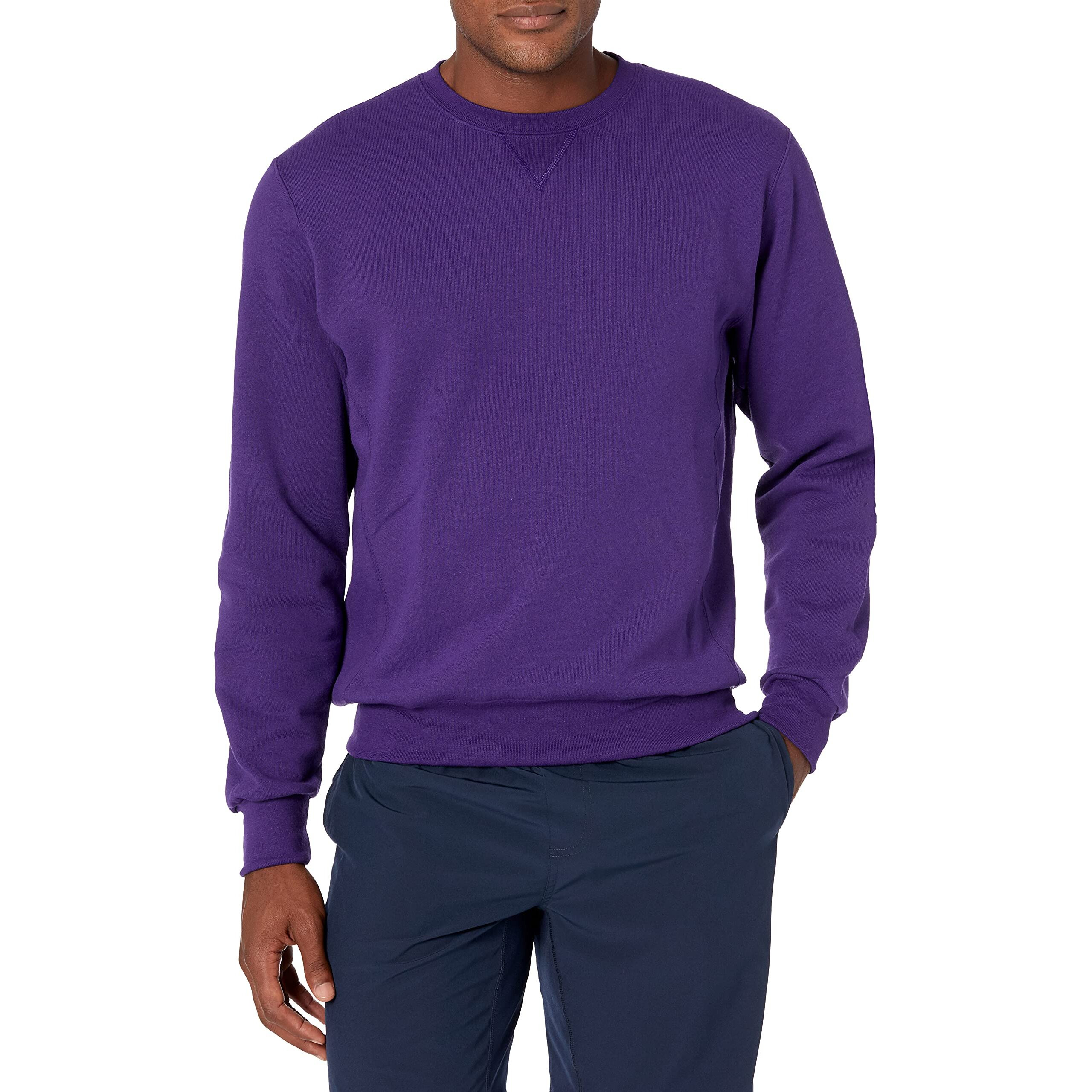 Russell Athletic Men's Dri-Power Fleece Sweatshirt  Purple  Medium