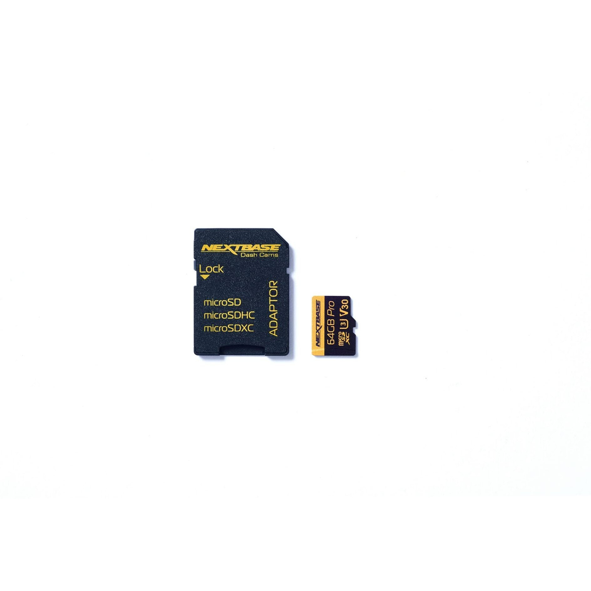 Nextbase 64Gb U3 Micro Sd Memory Card - With Adapter - Compatible With Nextbase In-Car Dash Cams Series 1 And 2