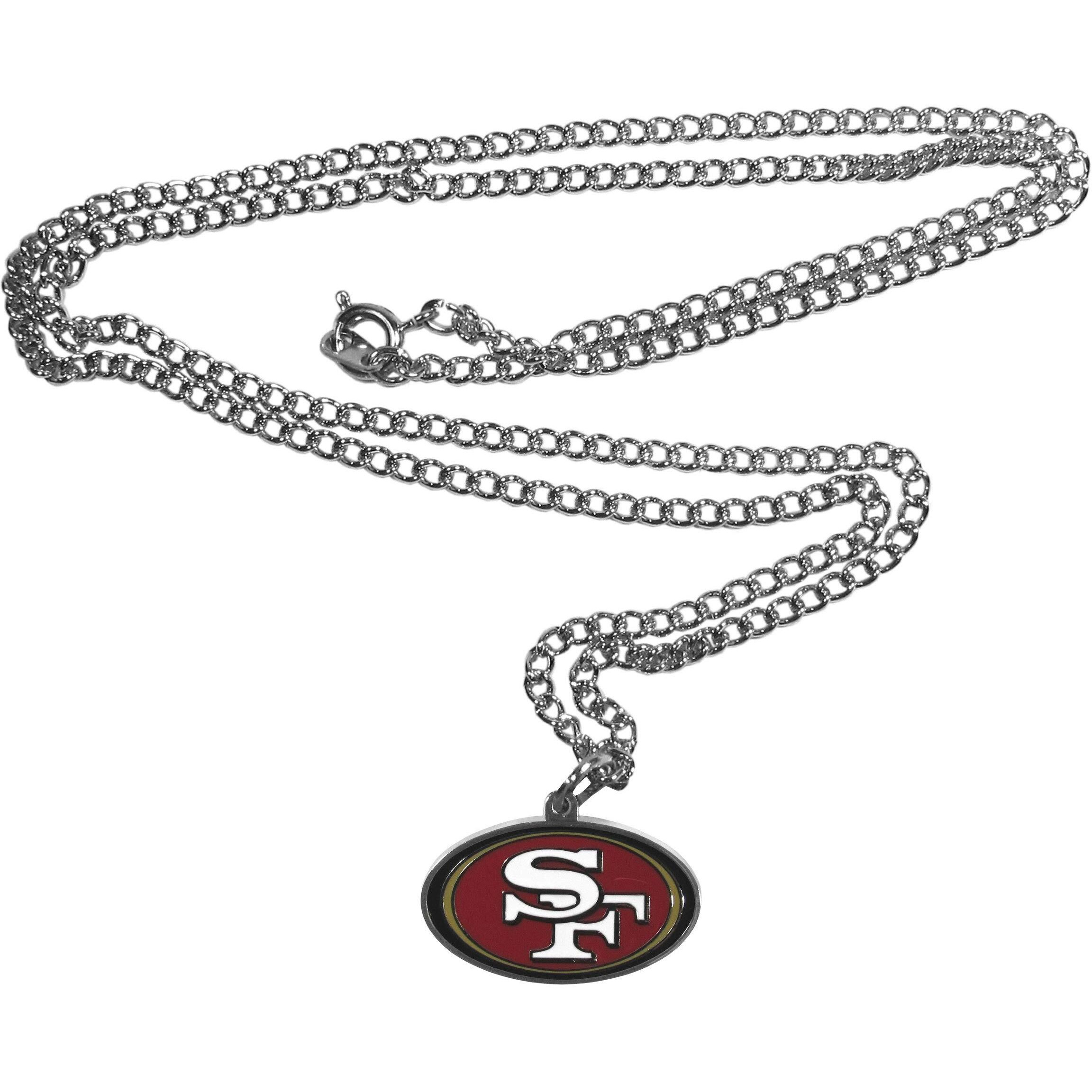 Nfl Siskiyou Sports Fan Shop San Francisco 49Ers Chain Necklace With Small Charm 22 Inch Team Color