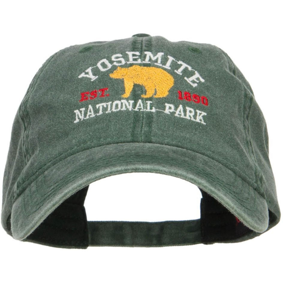 Yosemite National Park Embroidered Washed Cap - Dk Green Osfm