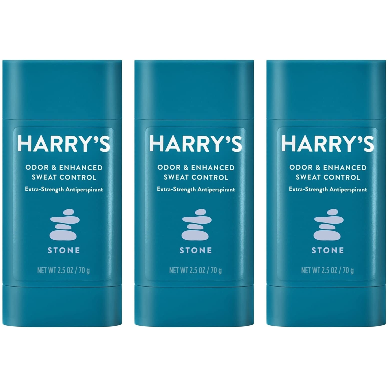 Harrys Extra - Strength Antiperspirant - Odor & Enhanced Sweat Control Antiperspirant For Men - Stone  Pack Of 3