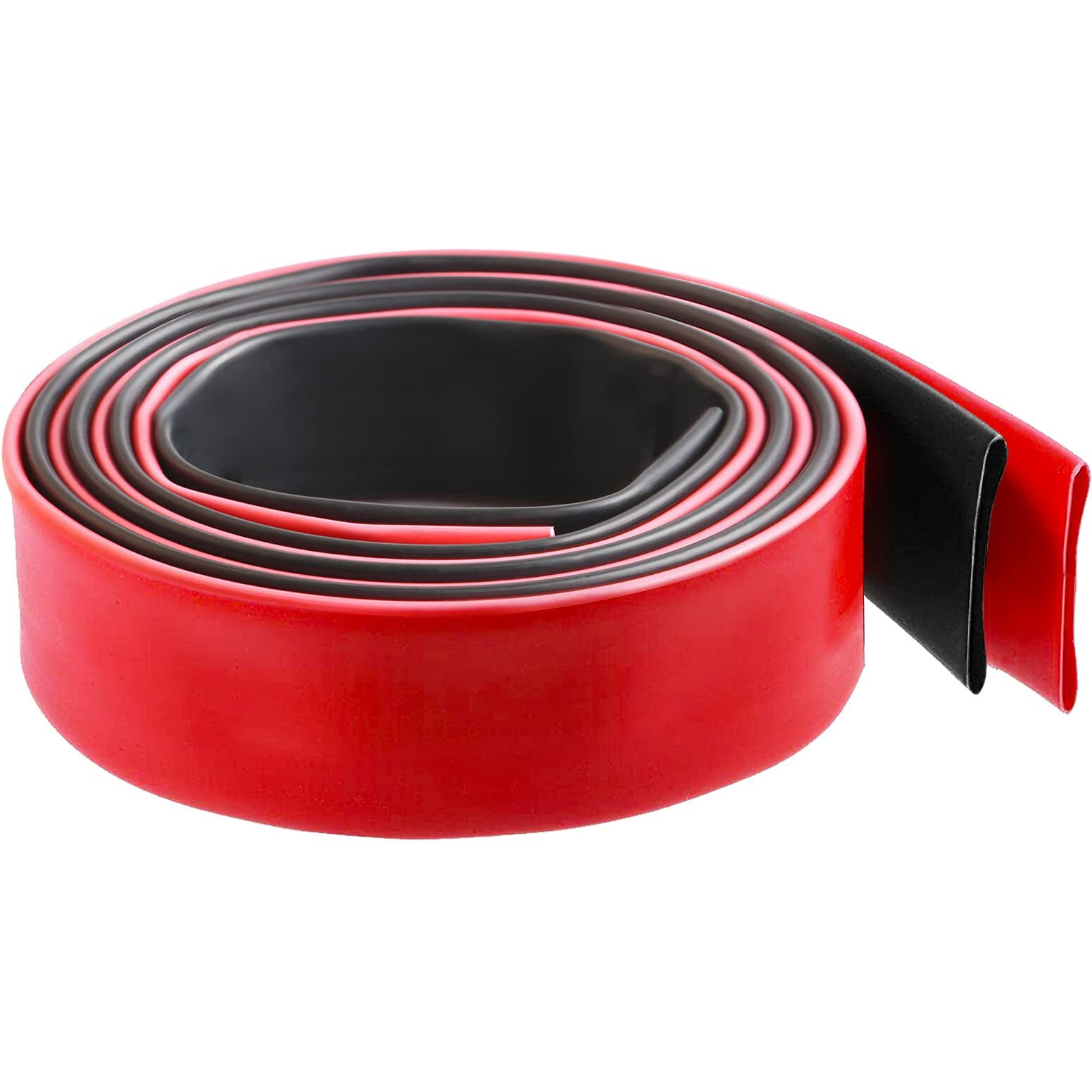 Elecfun 1.25 Inch Heat Shrink Tubing Roll 31 Large Marine Grade  Flat Width 1.96In Tube Dual Wall Adhesive Lined Automotive Wiring Wrap  Fully Insulation (4 Feet Black Tubing And 4 Feet Red Tubing)