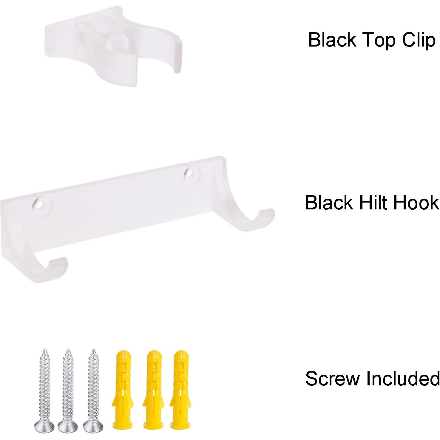 Lekusha Horizontal Lightsaber Wall Mount Holder Light Saber Display Rack Hook Stand  Compatible For Any Lightsaber  Clear Pack Of 4