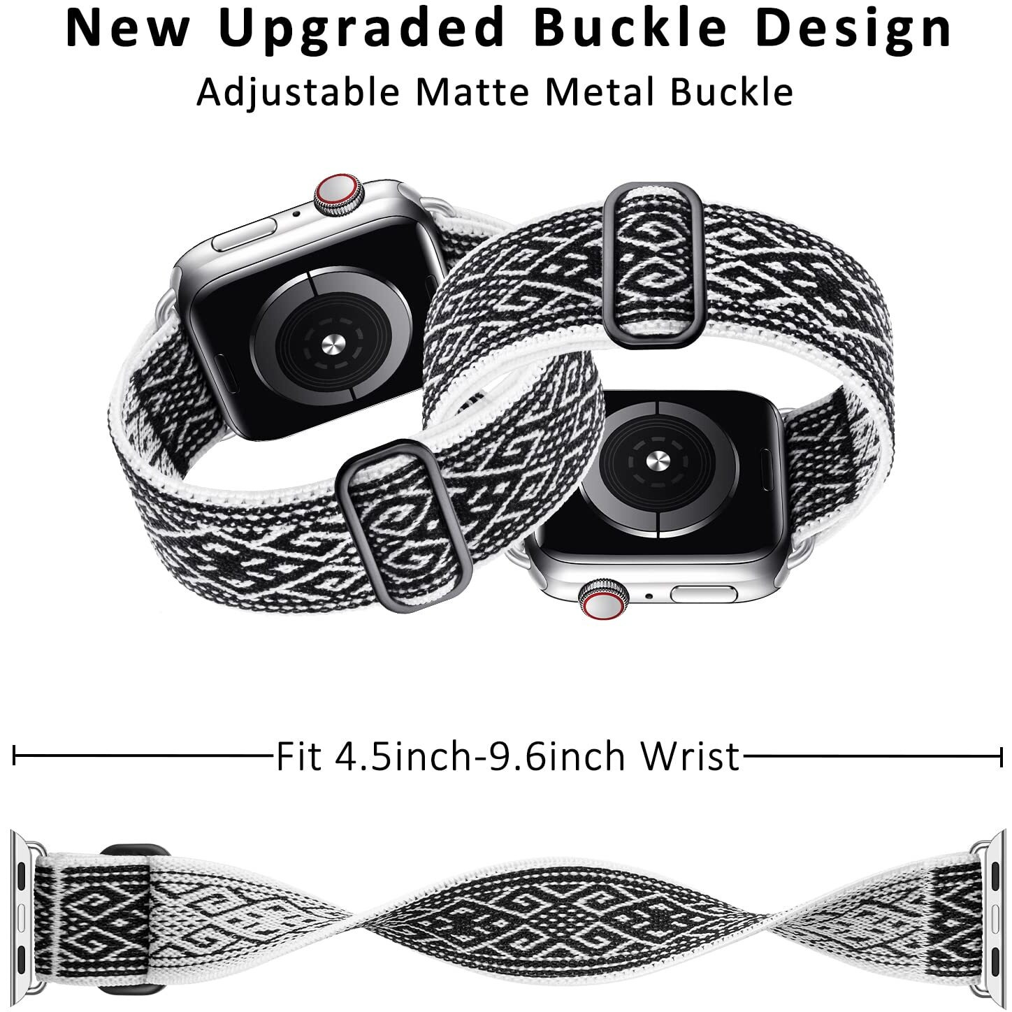 Greatfine Stretchy Solo Loop Strap Compatible With Apple Watch Band 38Mm 40Mm 44Mm 41Mm 42Mm 45Mm  Elastic Nylon Band Adjustable Buckle Women Men Sport Strap For Iwatch Series 8 7 6 5 4 3 2 1 Se