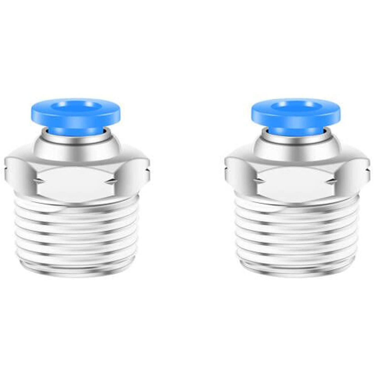 12Mm Push To Connect Fittings Air Fittings Ceker 12Mm X 1/2 "" Npt Male Thread Air Lines Quick Connect Fittings Pneumatic Fitting 12Mm Tubing Fitting Push In Connector Air Hose Fittings 5Packs