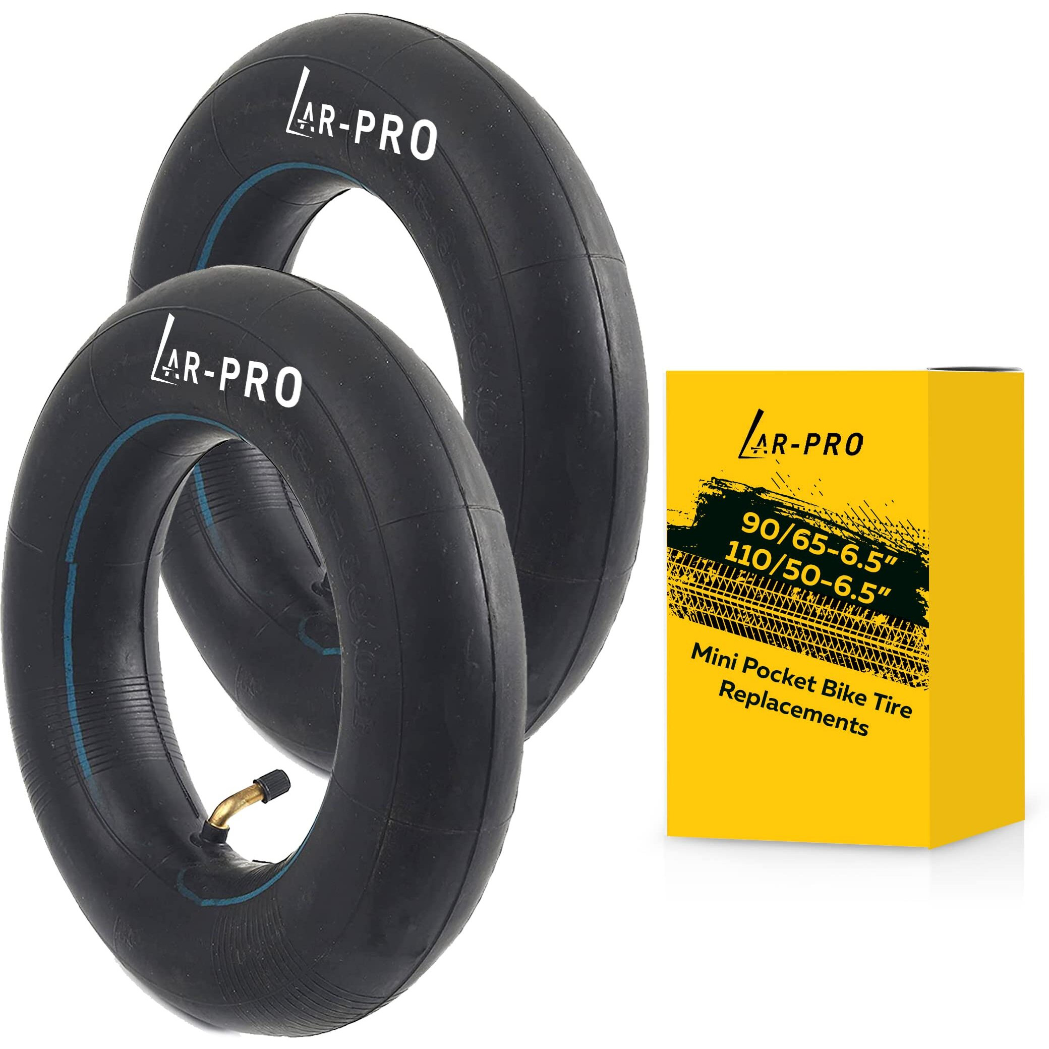 (2-Pack) Replacement Front Or Rear Inner Tubes For 9065-65A And 11050-65A Mini Pocket Bike Tires - Fits Most 38Cc  47Cc  And 49Cc Mini Pocket Bikes - Compatible With Mta1Mta2  Gp-Rsr  And More