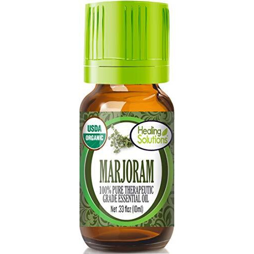 Healing Solutions Organic 10Ml Oils - Marjoram Essential Oil - 0.33 Fluid Ounces