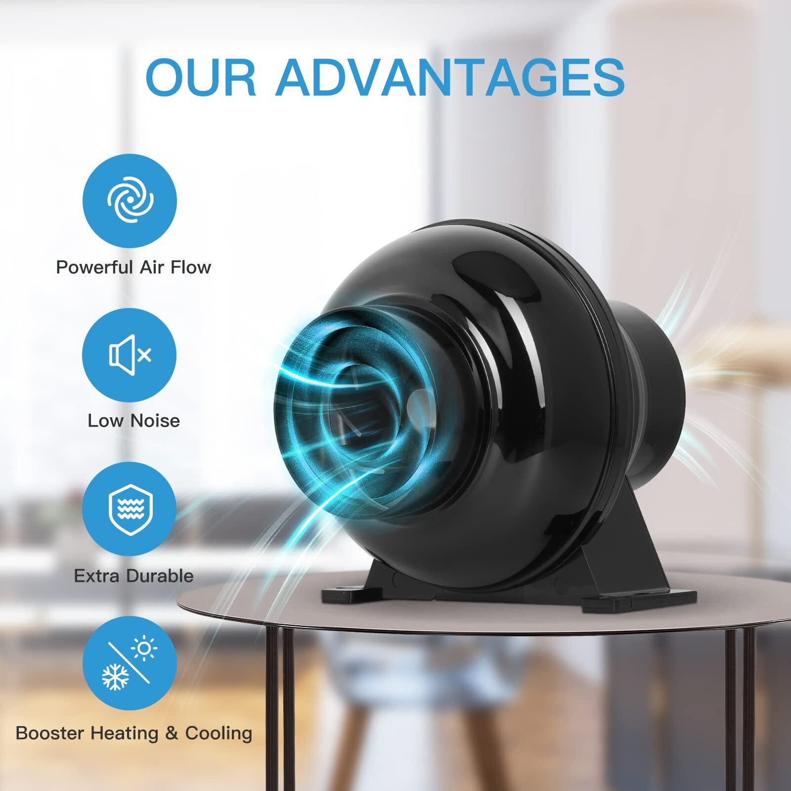 Ipower 4 Inch 230 Cfm Inline Duct Ventilation Fan Quiet Vent Blower For Hydroponics Grow Tent  Greenhouse Air Circulation  Upgrade  Black