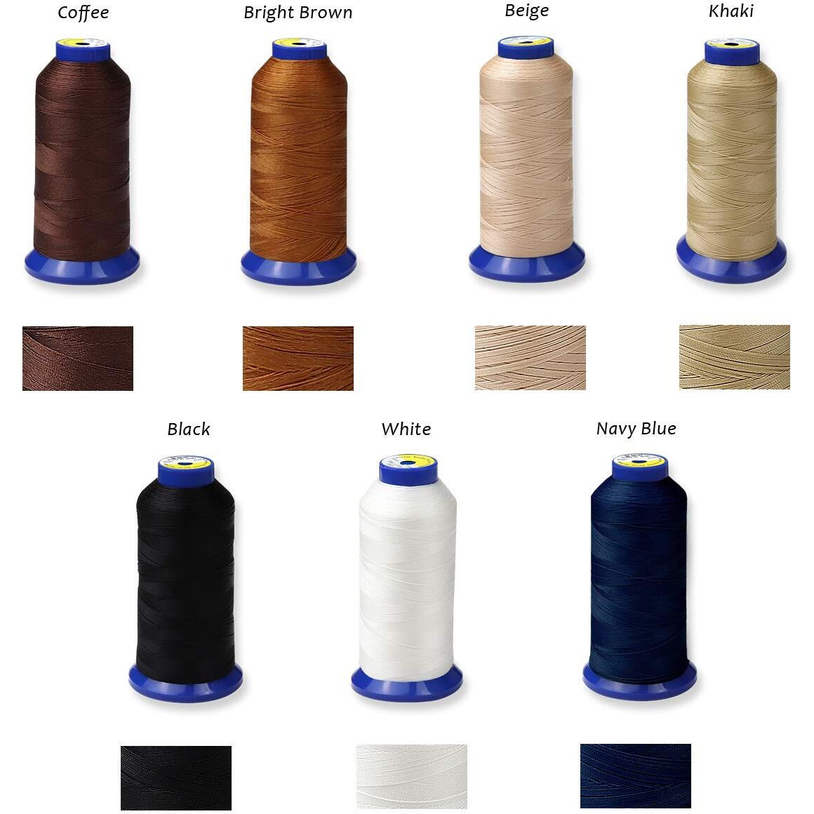 Bonded Nylon Thread For Sewing-Heavy Duty Nylon Thread For Leather  Jeans And Weaving Upholstery Thread Hair Thread Outdoor Thread 69 T70 Size 210D/3 1400 Yards(Navy Blue)