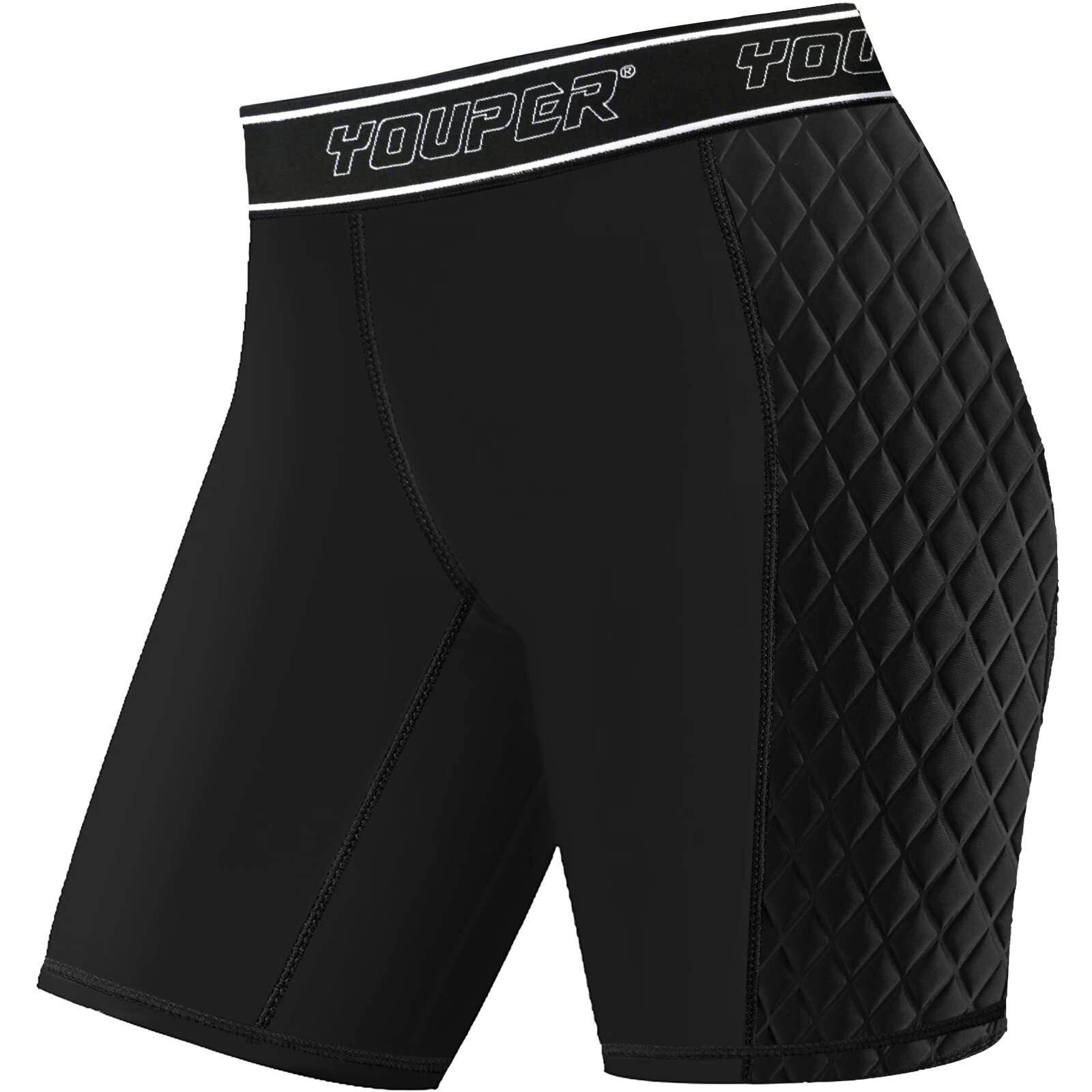 Youper Women's Classic Softball Sliding Shorts  Compression Padded Slider Shorts (Black  X-Small)
