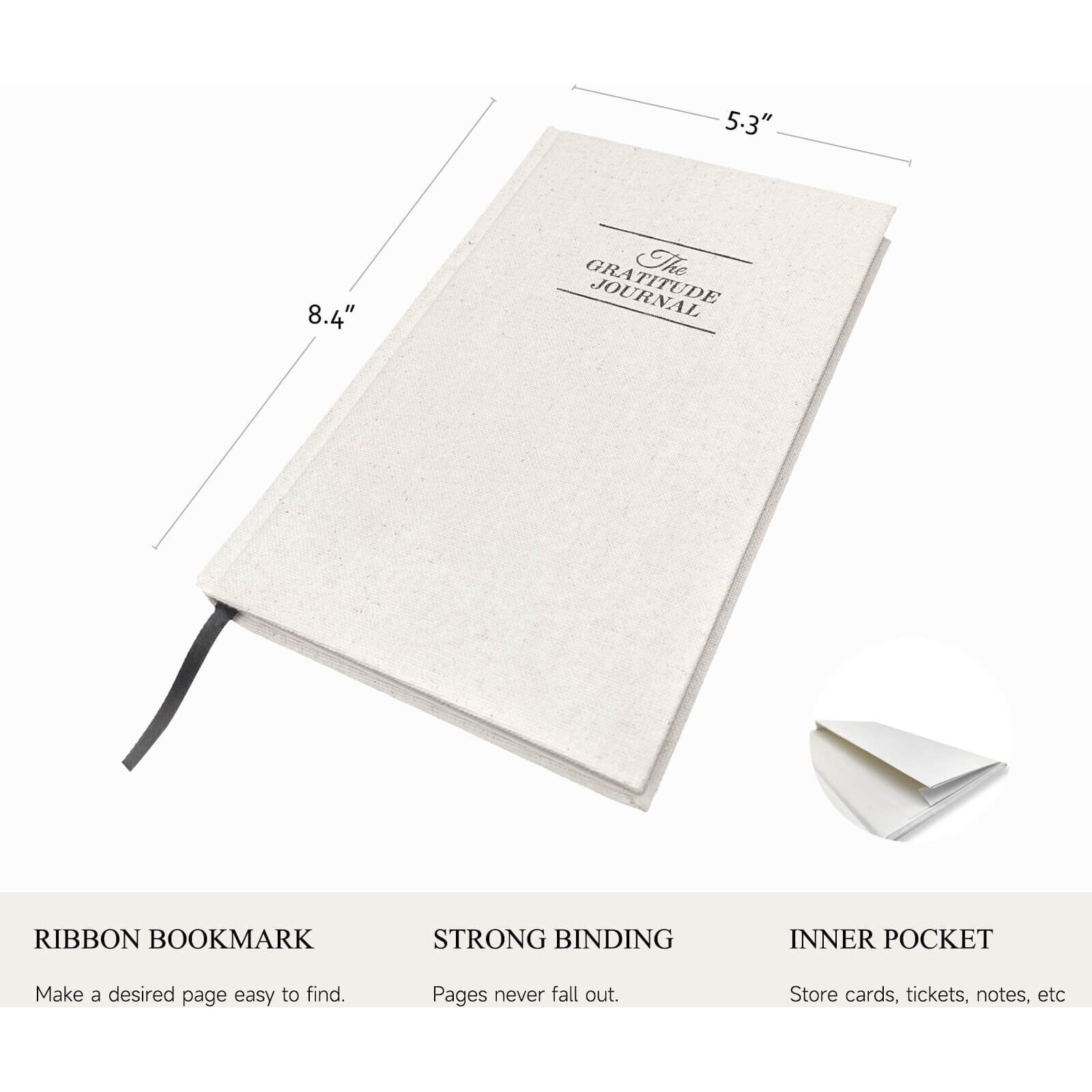 The Gratitude Journal For More Happiness  Optimism  Affirmation & Reflection - An Effective Manifestation Guide Journal  Undated Daily Journal For Women & Men (Beige)