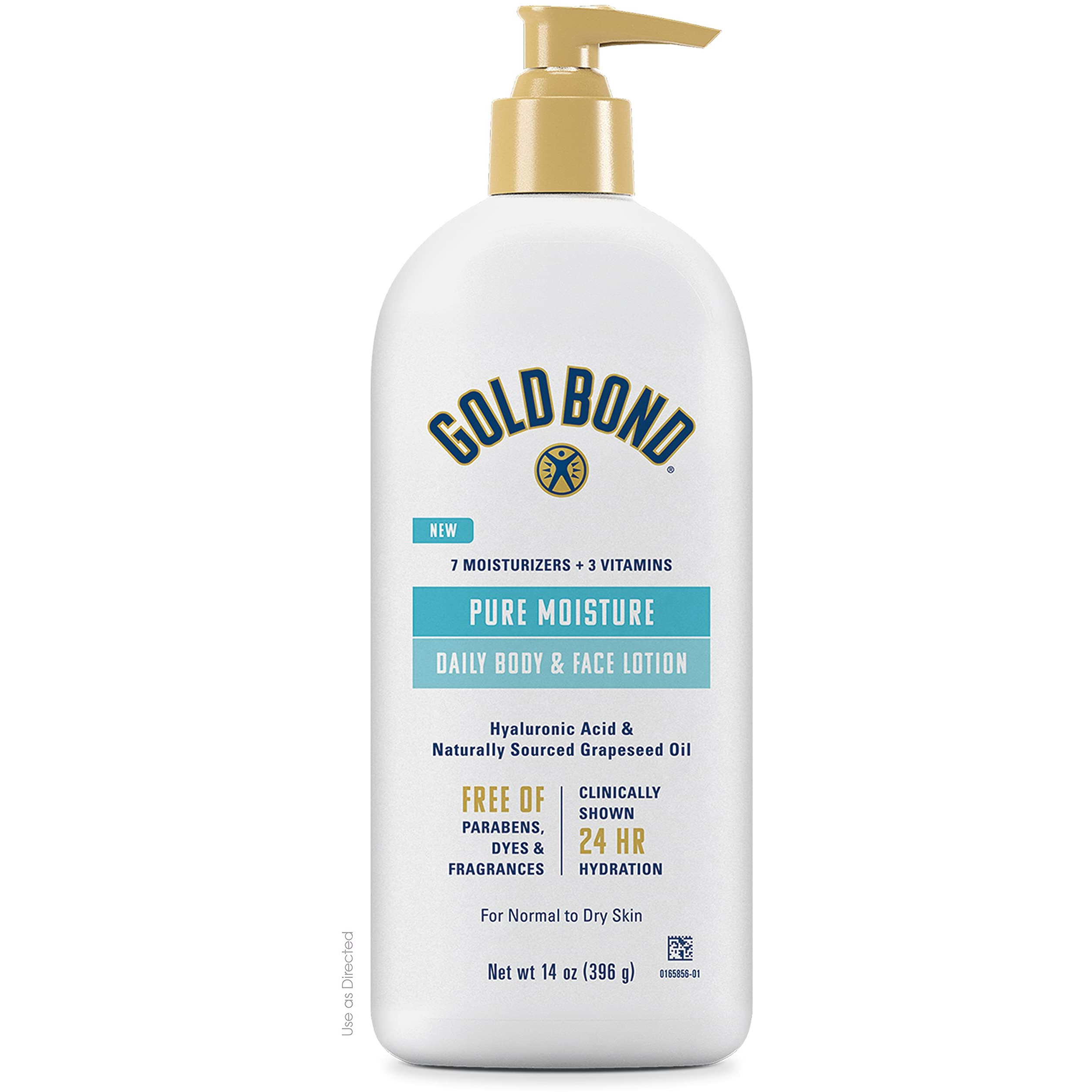Gold Bond Pure Moisture Lotion  14 Oz.  Ultra-Lightweight Daily Body & Face Lotion For Dry Skin
