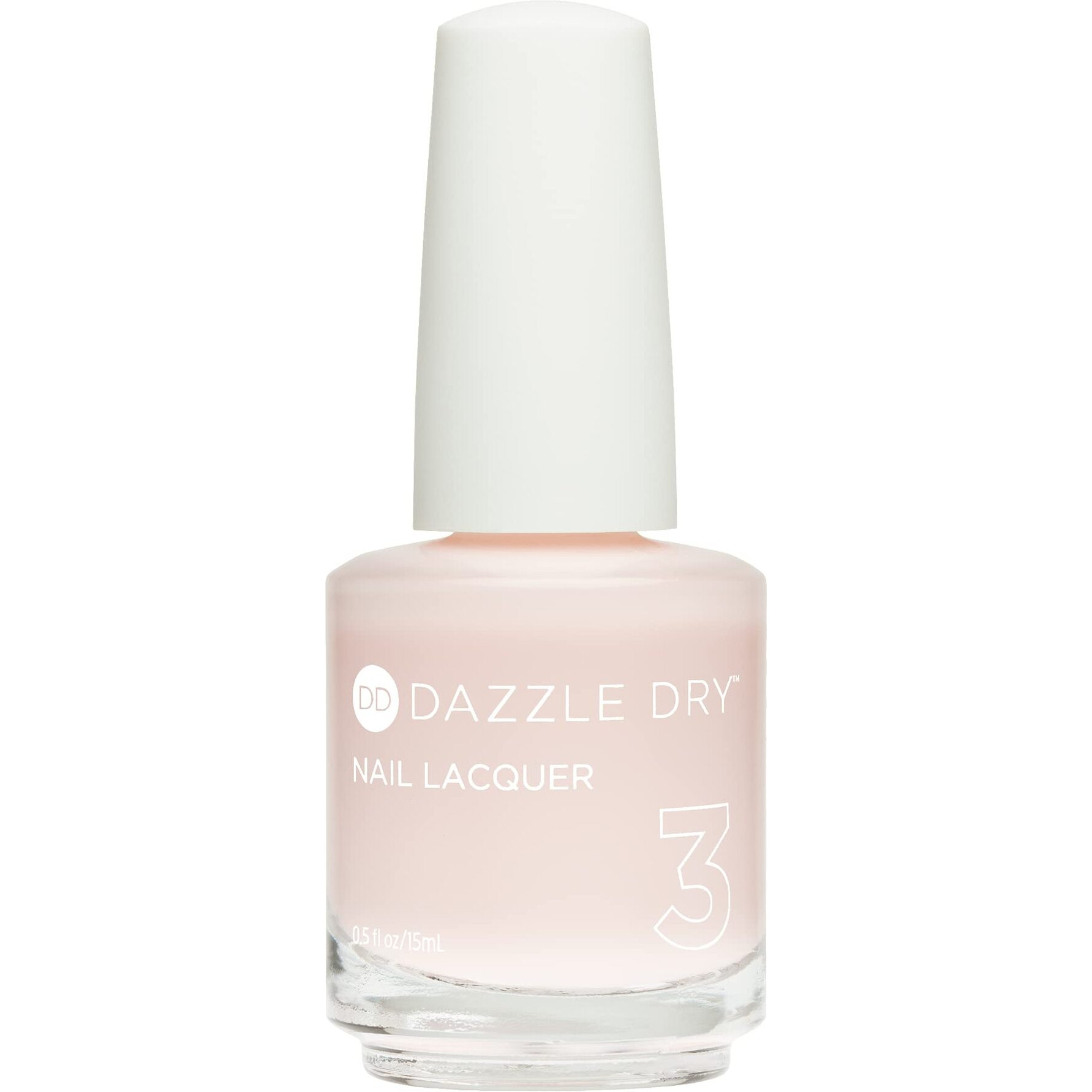 Dazzle Dry Nail Lacquer (Step 3) - Prima Ballerina - A Sheer And Milky Delicate Pink That Makes A Beautiful French Base. (0.5 Fl Oz)