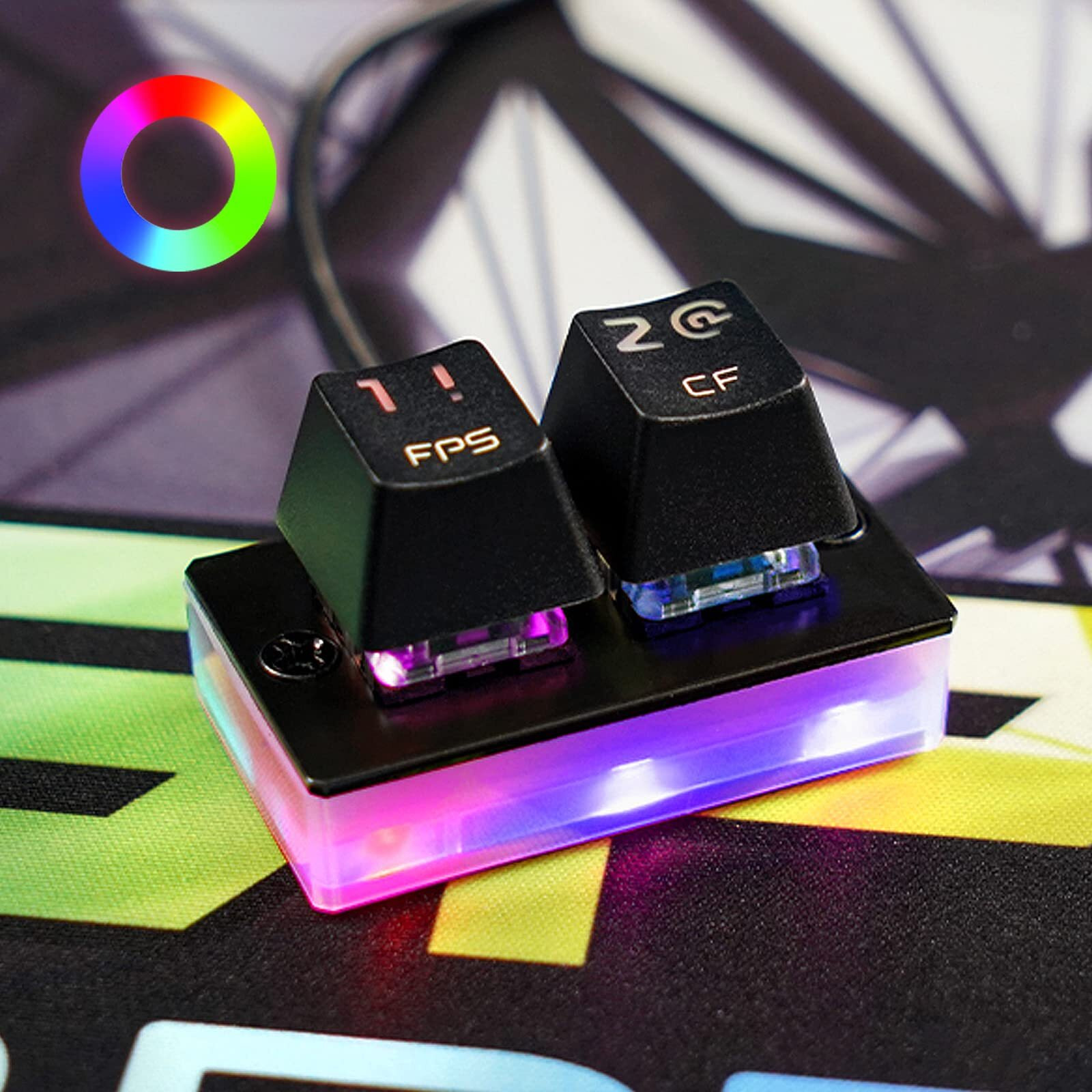 Motospeed K2 Osu Hot Swap Game Keyboards Usb Wired Rgb Mechanical Keypad With 2 Fully Programmable Keys Brown Switches(Black)