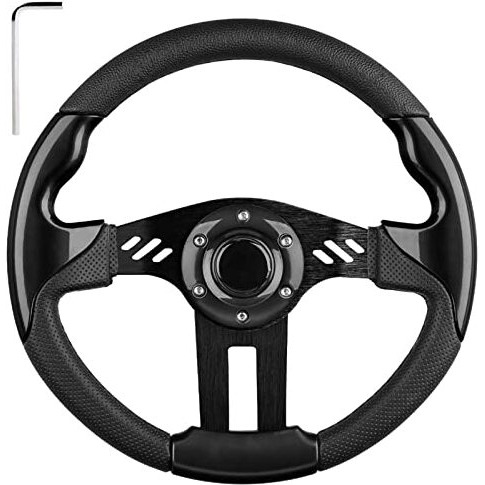 Ezgo Steering Wheel Fit Golf Cart Club Car Ezgo Yamaha Universal Golf Cart Steering Wheel Club Car Ds And Precedent (Black Steering Wheel)