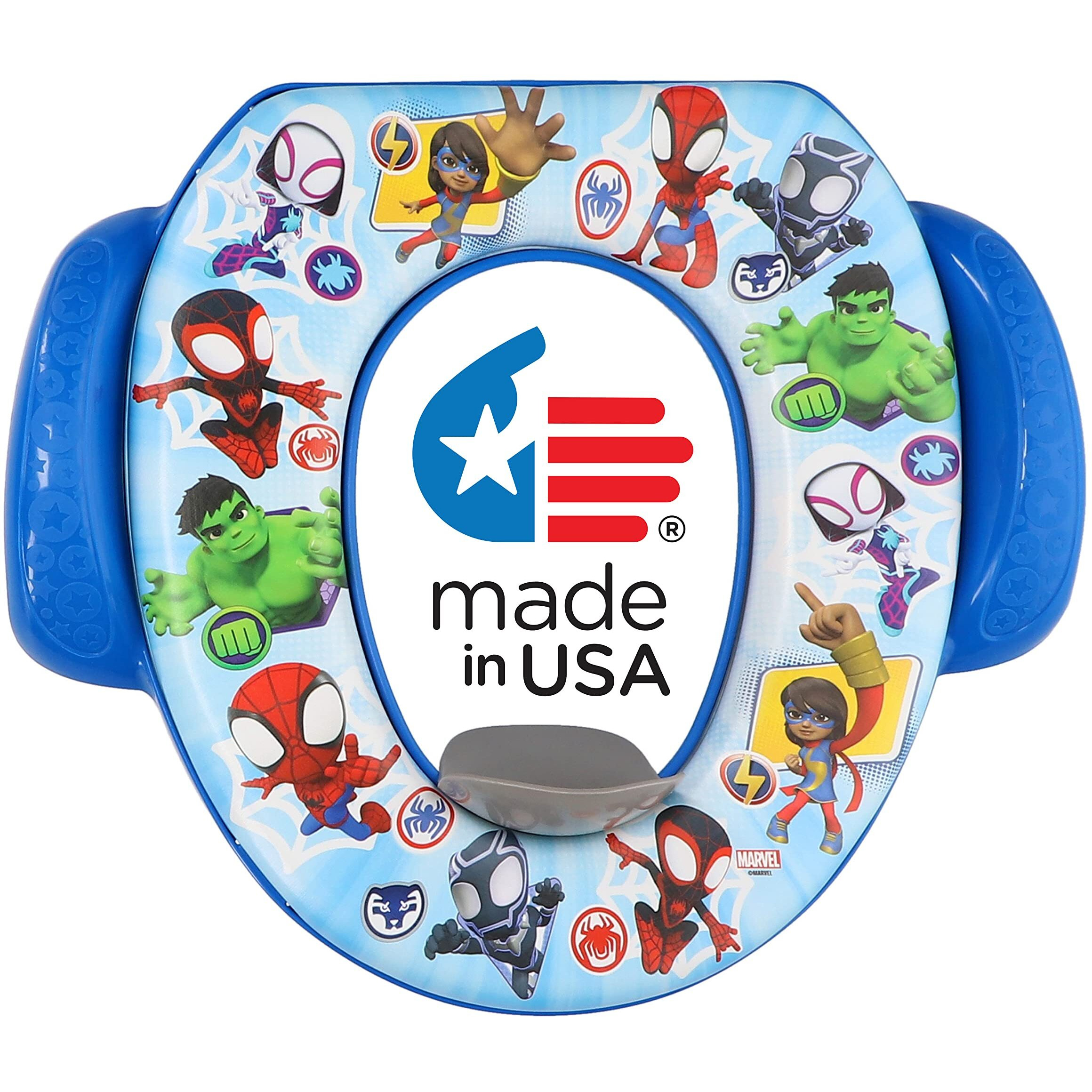 Spidey And His Amazing Friends Team Up Soft Potty Seat And Potty Training Seat - Soft Cushion  Baby Potty Training  Safe  Easy To Clean