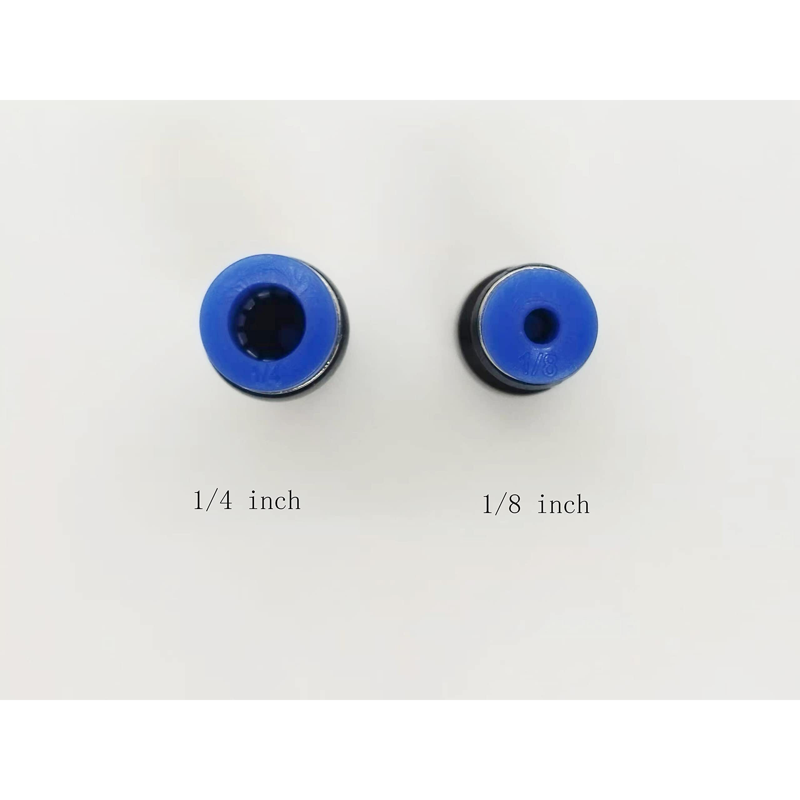 Zjxed 1/4 "" Od X 1/8 "" Od Pneumatic Quick Connector Push To Connect Fittings Straight Reducer Union/Coupler (Pack Of 5)