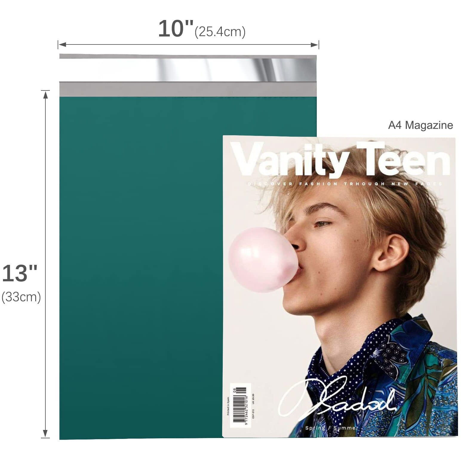 Fuxury Poly Mailers 10X13 Inch 100 Pcs  Waterproof Shipping Bags For Clothing  Strong Adhesive Shipping Envelopes For Small Business  Self Seal Mailers Poly Bags Mailing Envelopes Forest Green