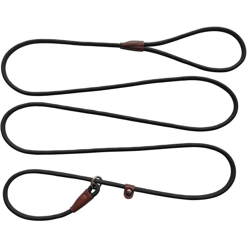 Btinesful 7Ft Slip Lead Dog Leash  Strong Nylon Rope Leash  14  12 Inch Diam Dog Training Lead For Small Medium Large Dogs (14  7 Ft  Black)
