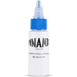 Dynamic Color Co- Heavy White Tattoo Ink  Made In Usa  Since 1990  Sterilized  Vegan (1Oz Bottle)