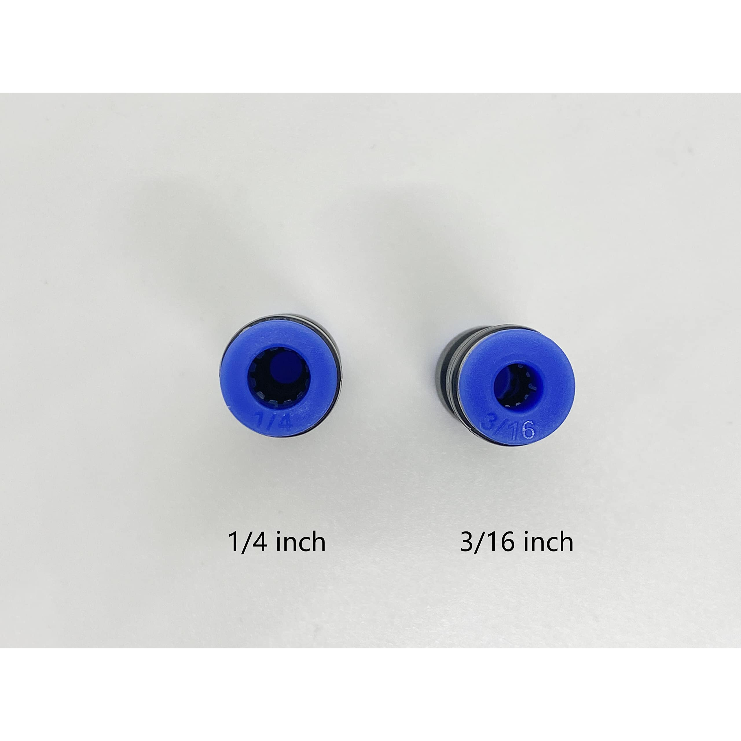 Zjxed 1/4 "" Od X 3/16 "" Od Pneumatic Quick Connector Push To Connect Fittings Straight Reducer Union/Coupler (Pack Of 10)