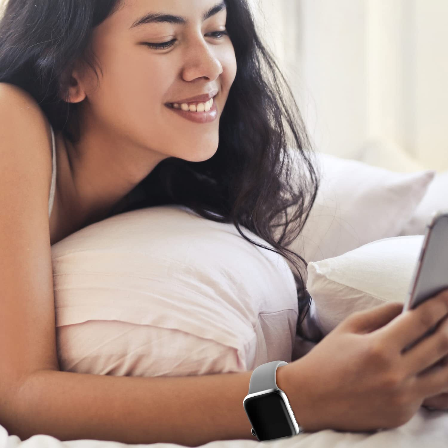 Saucyi Compatible With Apple Watch Band 41Mm 40Mm 38Mm 49Mm 45Mm 44Mm 42Mm Soft Silicone Sport Band Replacement Strap With Classic Clasp For Iwatch Series 8 7 6 5 4 3 2 1 Se