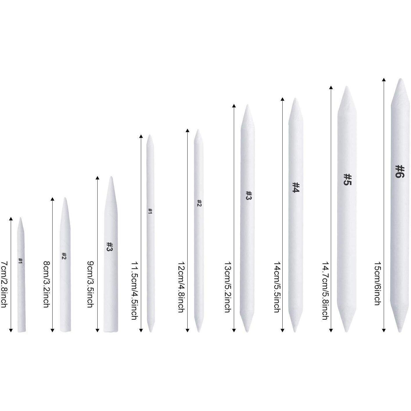 Febsnow 108 Pcs Blending Stumps And Tortillions  Paper Art Blenders  Art Pencils  Drawing Pencils For Student Artist Charcoal Sketch Drawing Tools  Sketch Supplies