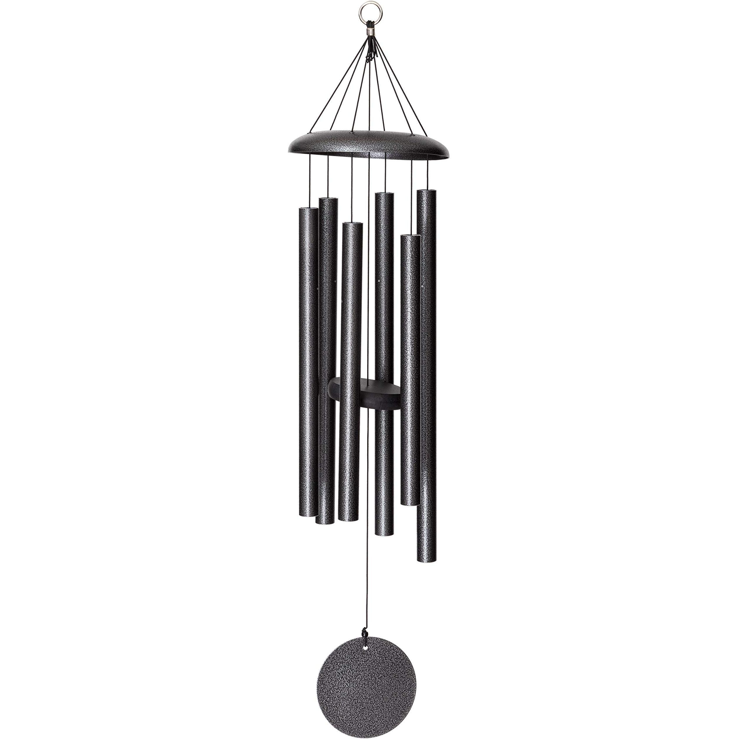 Corinthian Bells By Wind River - 36 Inch Silver Vein Wind Chime For Patio  Backyard  Garden  And Outdoor Dacor (Aluminum Chime) Made In The Usa