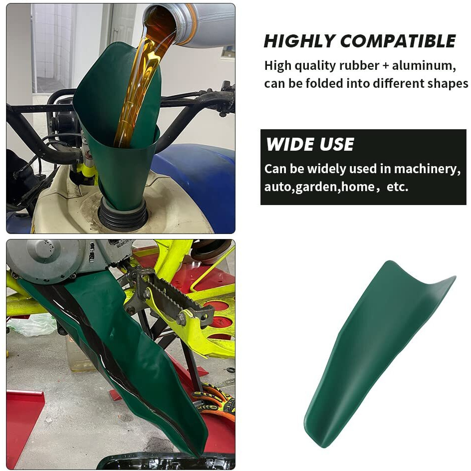 Wikibb 2 Pcs Flexible Draining Tool Oil Funnel  Oil Drain Funnel  Foldable Draining Oil Tool For Discharging Oil From Cars  Trucks  Motorcycles  Lawn Mowers (14.5 X 6.7Inches)