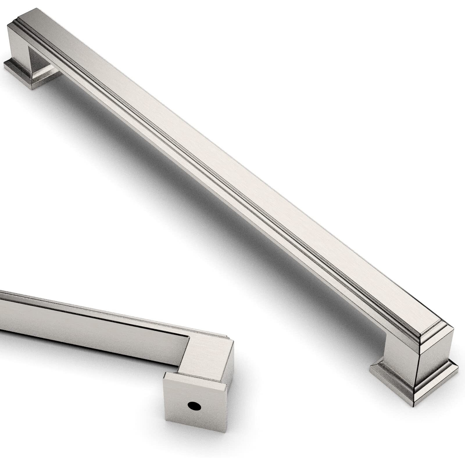 Asidrama 10 Pack 7.5 Inch(192Mm) Brushed Satin Nickel Kitchen Cabinet Handles Cabinet Pulls Kitchen Cabinet Hardware For Cupboard Drawer Pulls