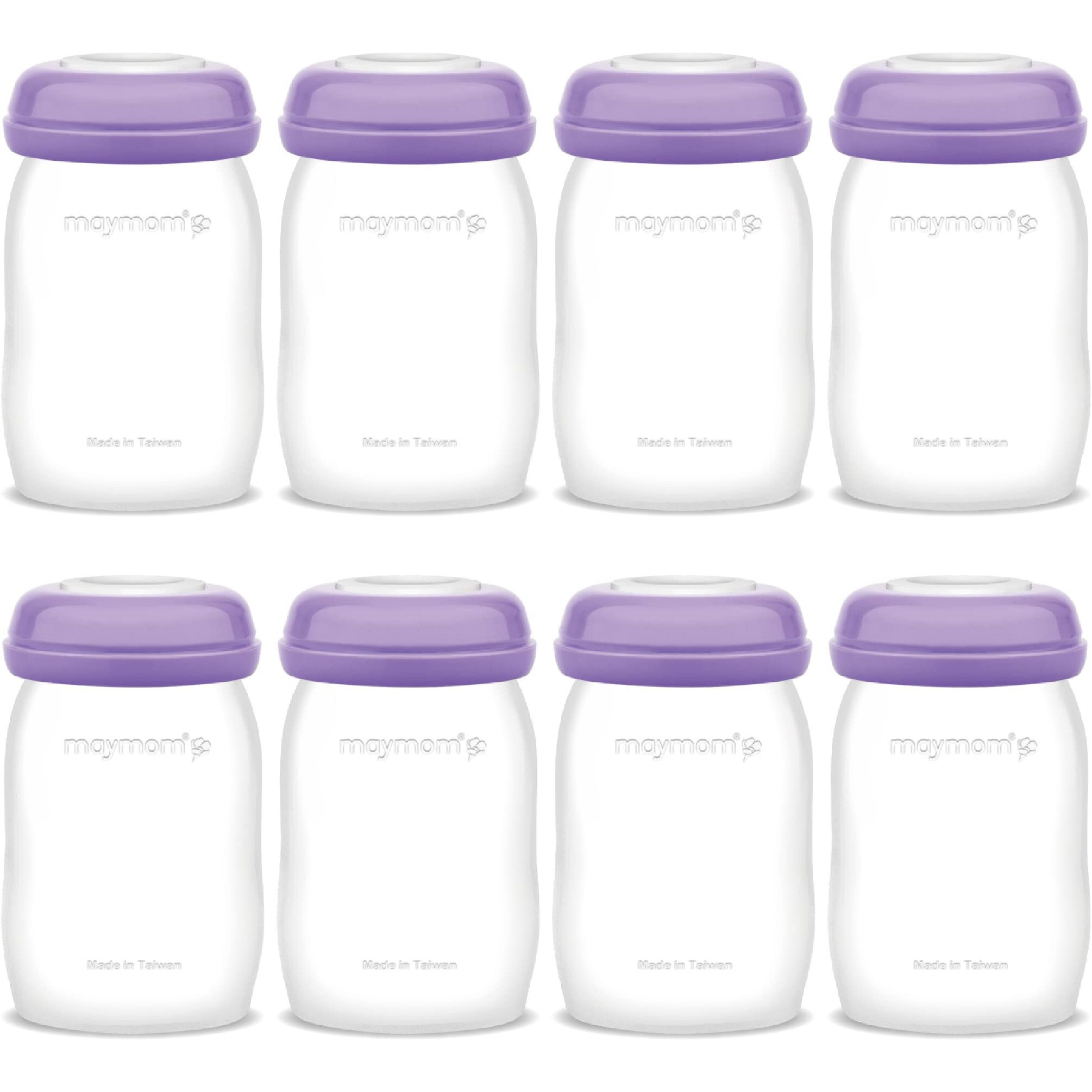 Maymom Storage Bottles Compatible With Lansinoh Pumps  Widemouth Version Replace Or Compatible With Laninoh Momma Bottles 8 Ct  5Oz