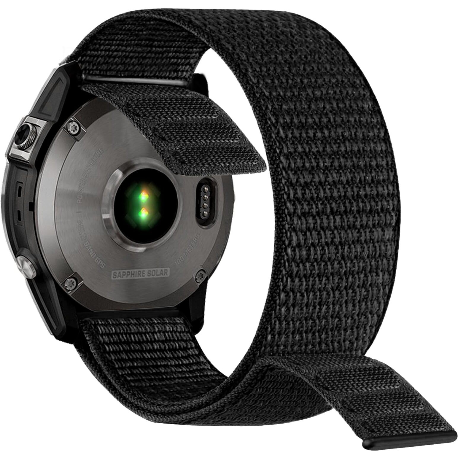 Abanen Hook And Loop Quick Dry 20Mm Watch Band For Fenix 7S / Fenix 6S / Fenix 5S / Instinct 2S  Woven Nylon Ultralight Sport Wristband Strap For Garmin Epix Pro 42Mm(Black)
