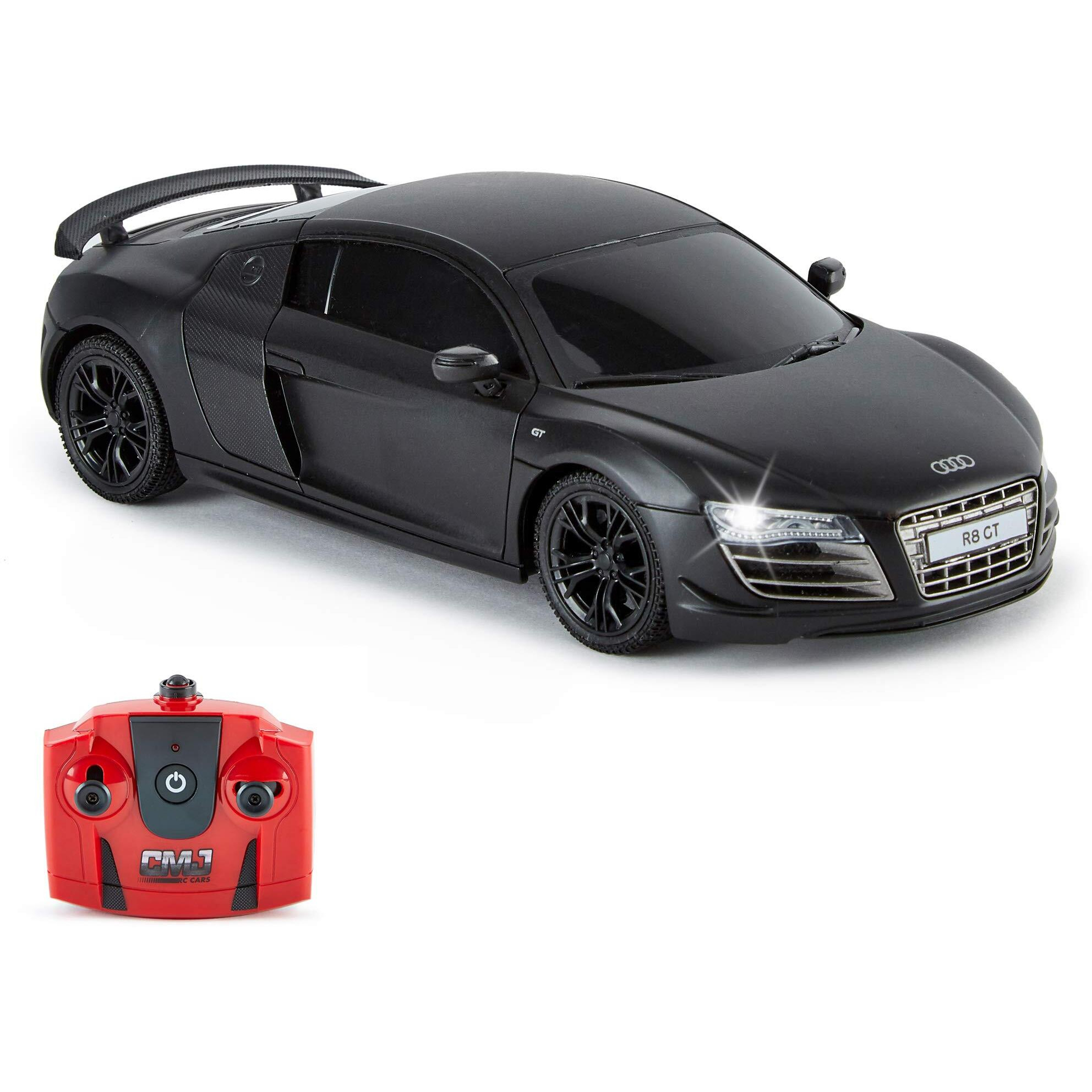 Cmj Rc Cars Audi R8 Gt Rc Remote Control Car Limited Edition Black 2.4Ghz 124. Licensed Rc Car Series For Girls And Boys Age 8 9 10 11 12 Years Holiday Ideal Gift (Black)