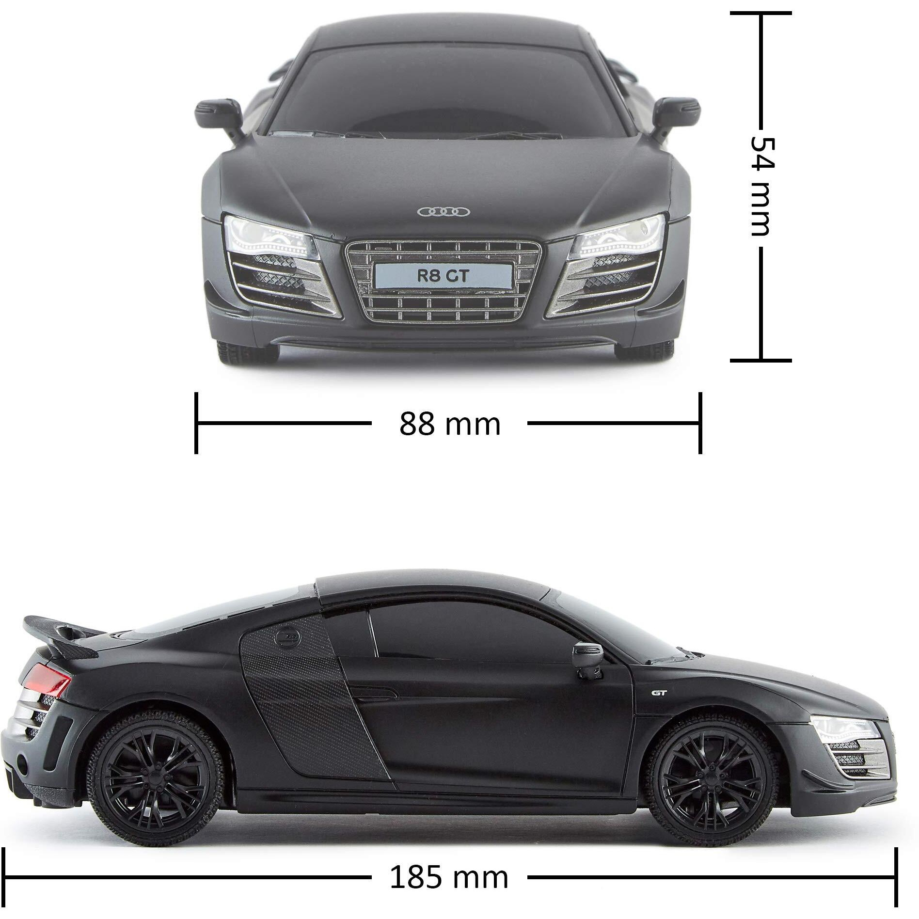 Cmj Rc Cars Audi R8 Gt Rc Remote Control Car Limited Edition Black 2.4Ghz 124. Licensed Rc Car Series For Girls And Boys Age 8 9 10 11 12 Years Holiday Ideal Gift (Black)