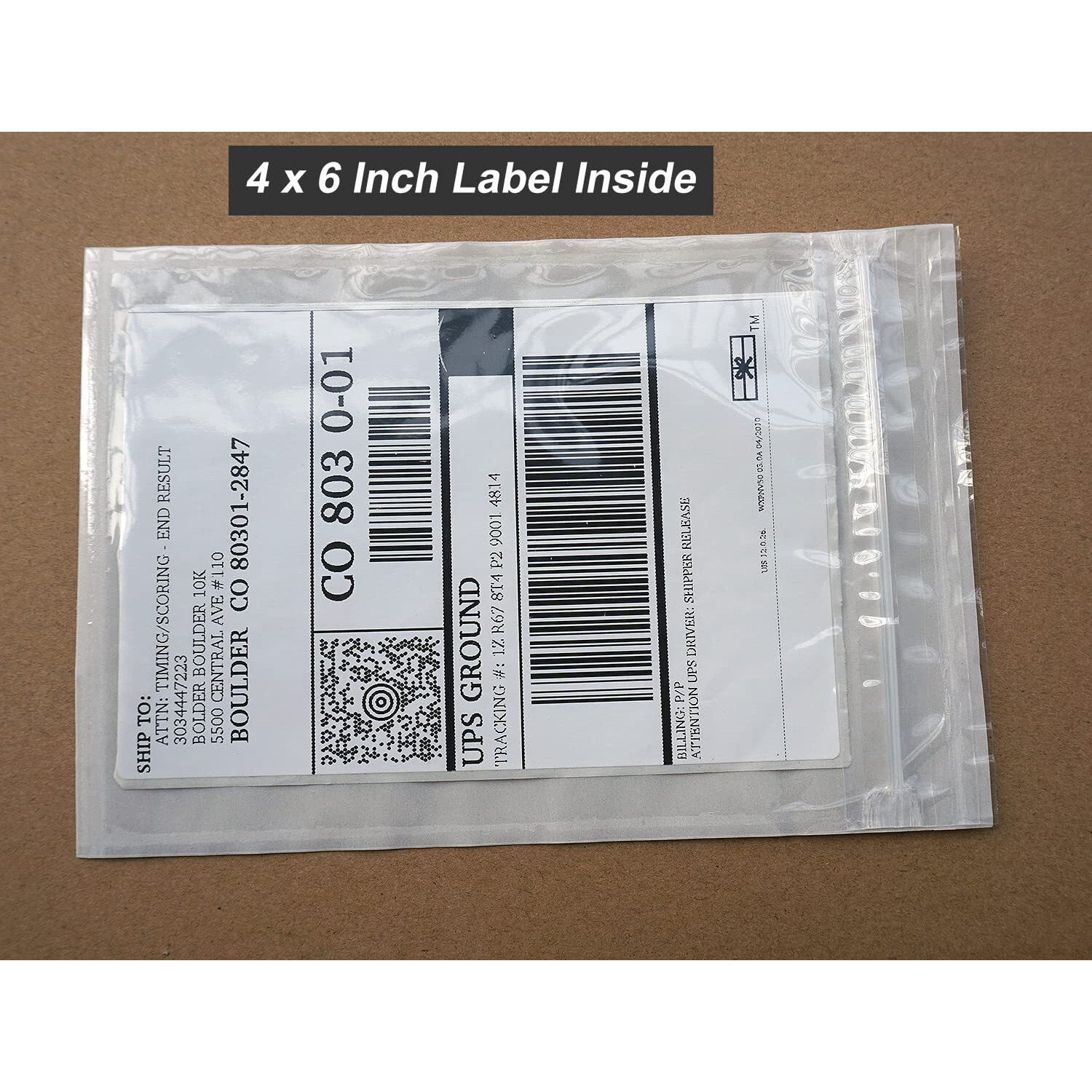 Beuyi Premium 5 ' ' X 7.5 ' ' Resealable Adhesive Shipping Label/Documents Pouches (50 Pack)