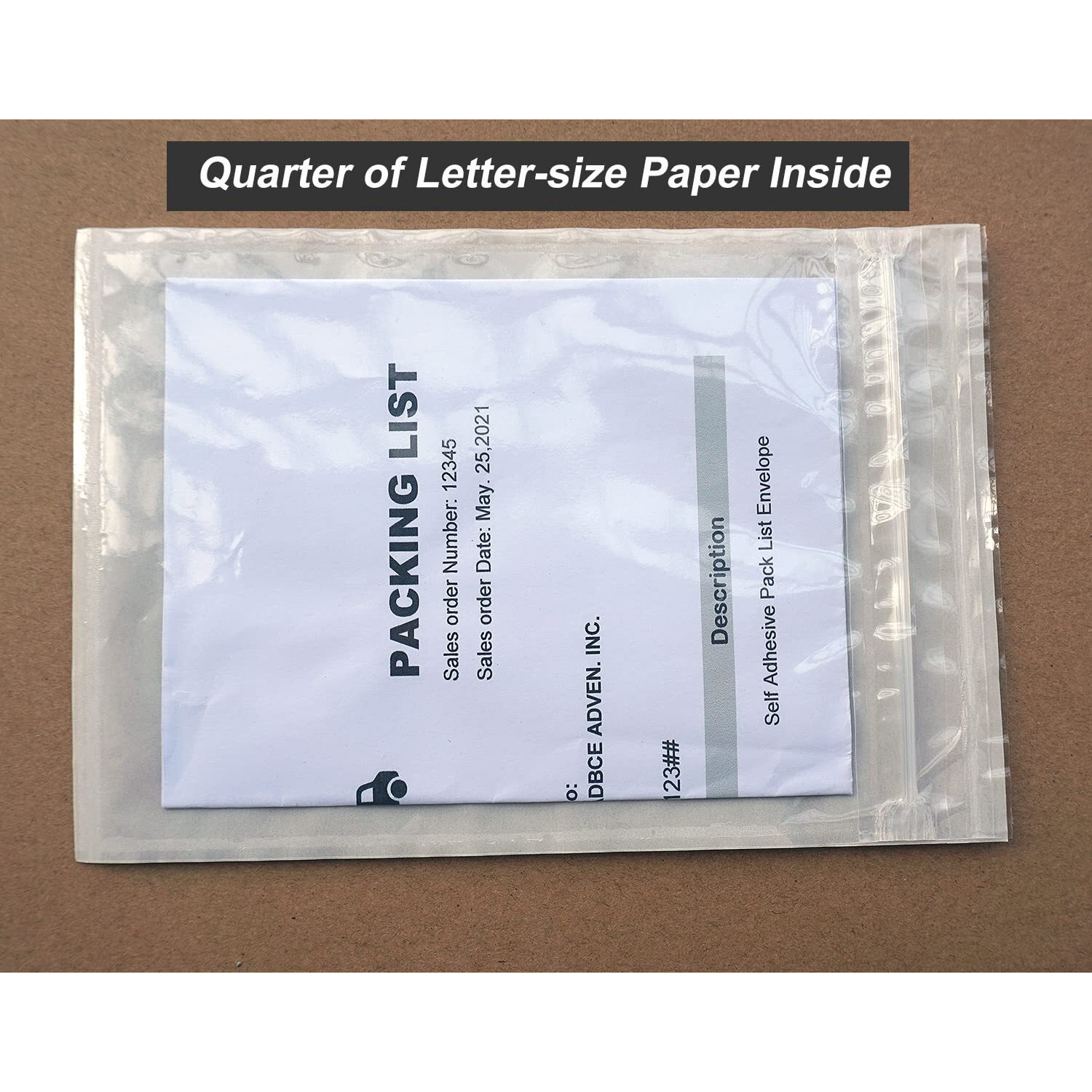 Beuyi Premium 5 ' ' X 7.5 ' ' Resealable Adhesive Shipping Label/Documents Pouches (50 Pack)