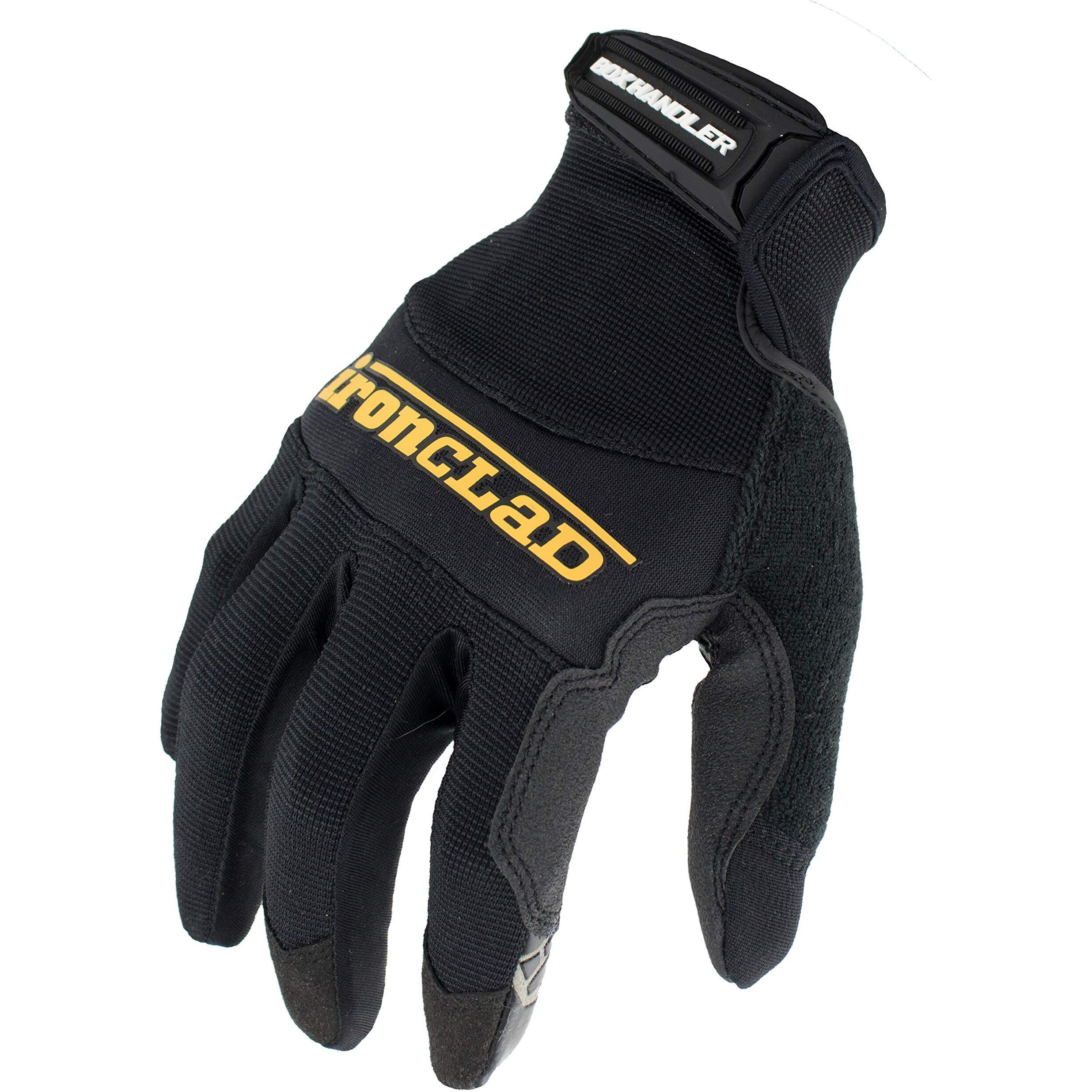 Ironclad Box Handler Work Gloves Bhg  Extreme Grip  Performance Fit  Durable  Machine Washable  (1 Pair)  Small - Bhg-02-S   Black