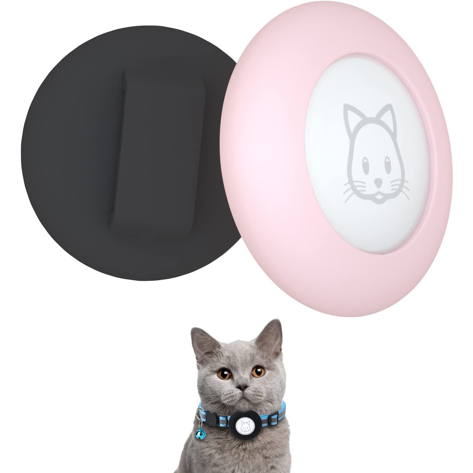 2022 Airtag Cat Collar Holder  Small Air Tag Cat Collar Holder Compatible With Apple Airtag Gps Tracker  2Pack Waterproof Case Cover For Cat Dog Pet Collar Within 38 Inch (Blackpink)