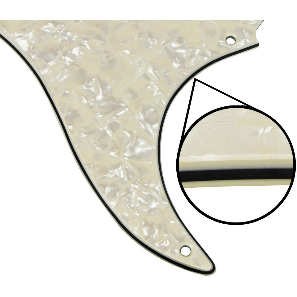 Fleor Sss 8 Hole Vintage St Pickguard Guitar Back Plate With Screw For Vintage St Style Guitar Parts  4Ply Aged Pearl