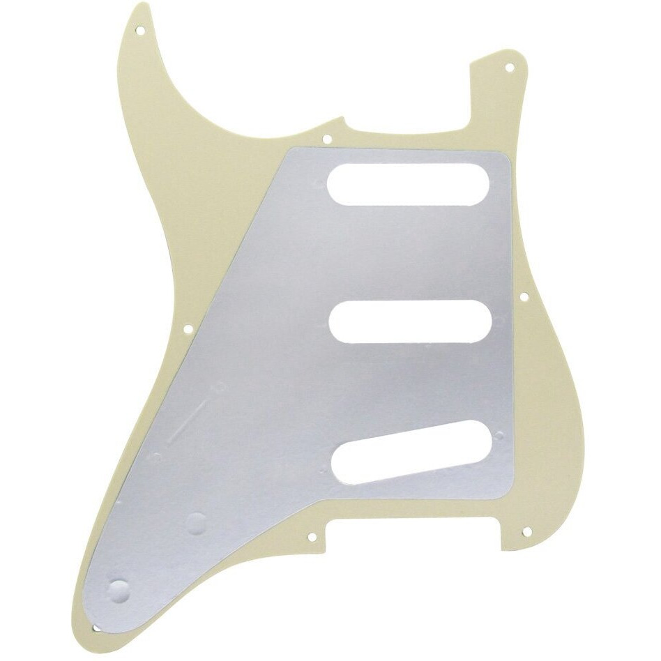 Fleor Sss 8 Hole Vintage St Pickguard Guitar Back Plate With Screw For Vintage St Style Guitar Parts  4Ply Aged Pearl