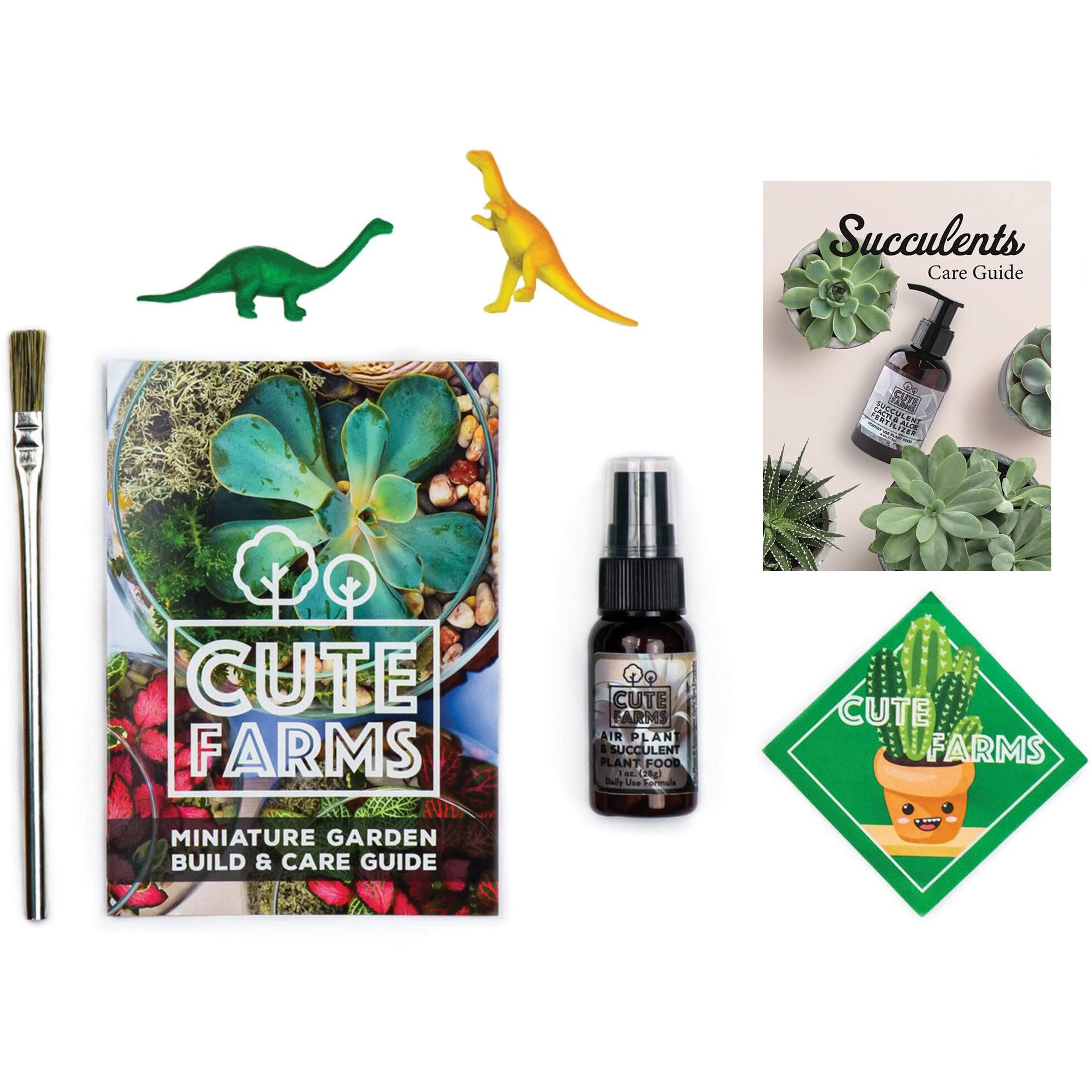 Cute Farms Glass Terrarium Kit | Just Add Your Own Plants (Two Glass Bowls)