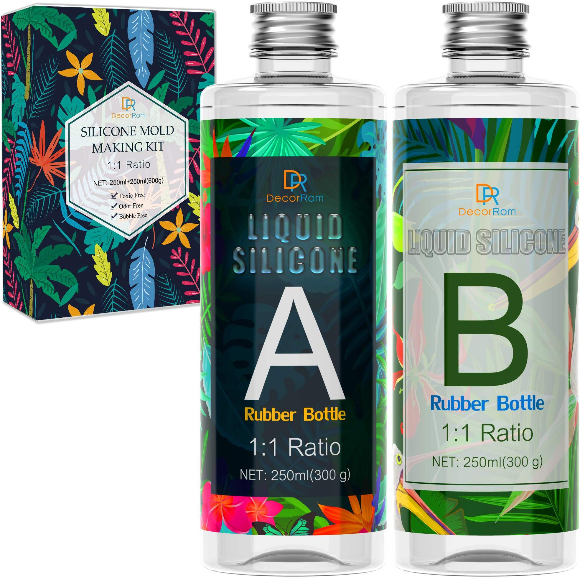 Silicone Mold Making Kit - Liquid Translucent Silicone Rubber For Silicone Molds Making - Easy 11 Mixing Ratio Silicone For Diy Resin Molds  Casting  Jewelry Making  Manual Making  Crafts (22 Oz.)