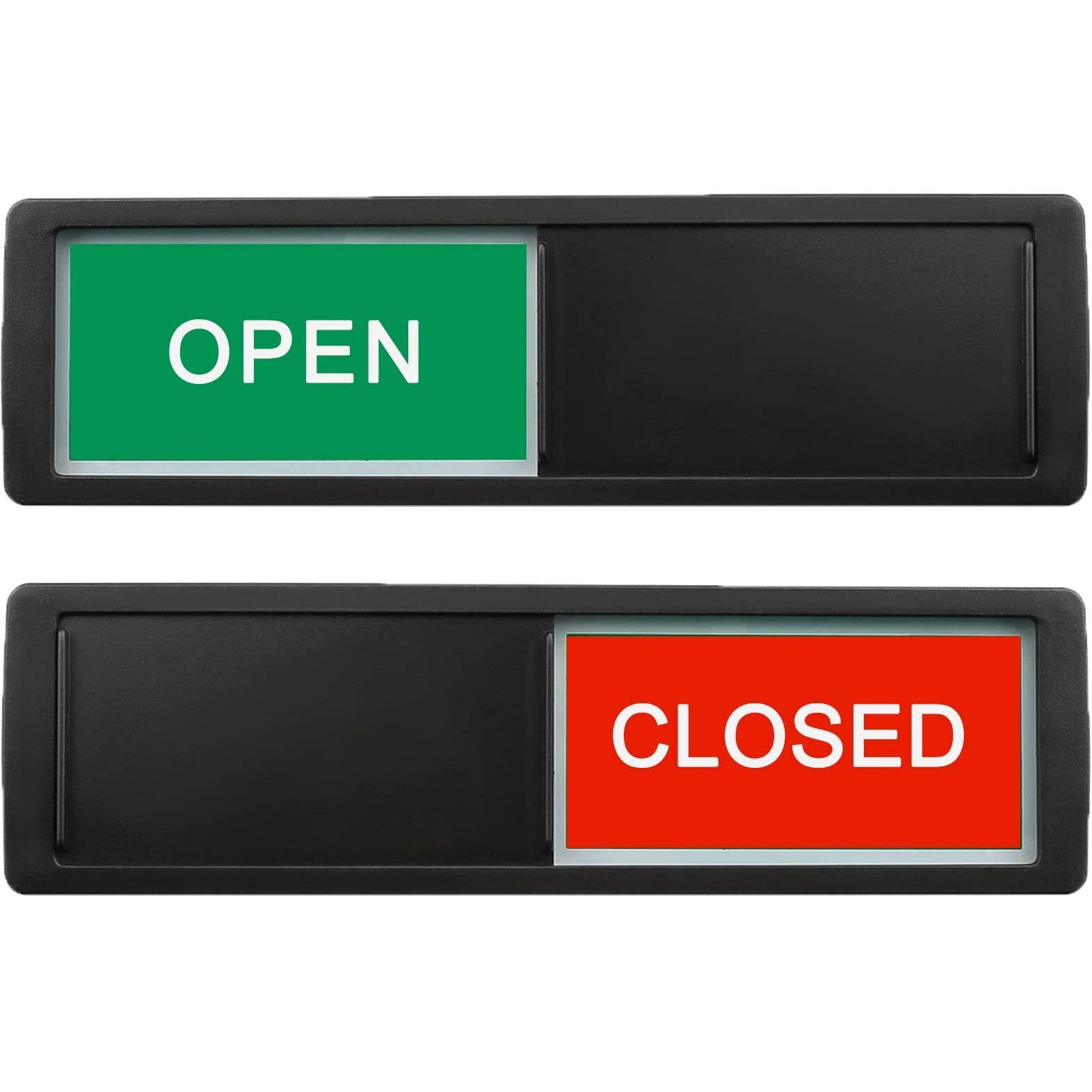 Open Closed Sign  Open Signs Privacy Slide Door Sign Indicator For Business Storefront  Restroom  Office Door  Wall  Window  Restaurants  Retail Salon Shops (Black)