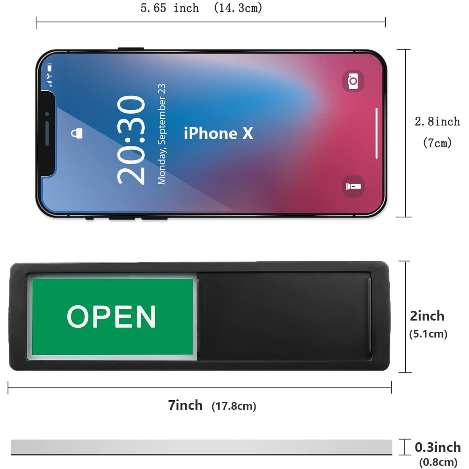 Open Closed Sign  Open Signs Privacy Slide Door Sign Indicator For Business Storefront  Restroom  Office Door  Wall  Window  Restaurants  Retail Salon Shops (Black)