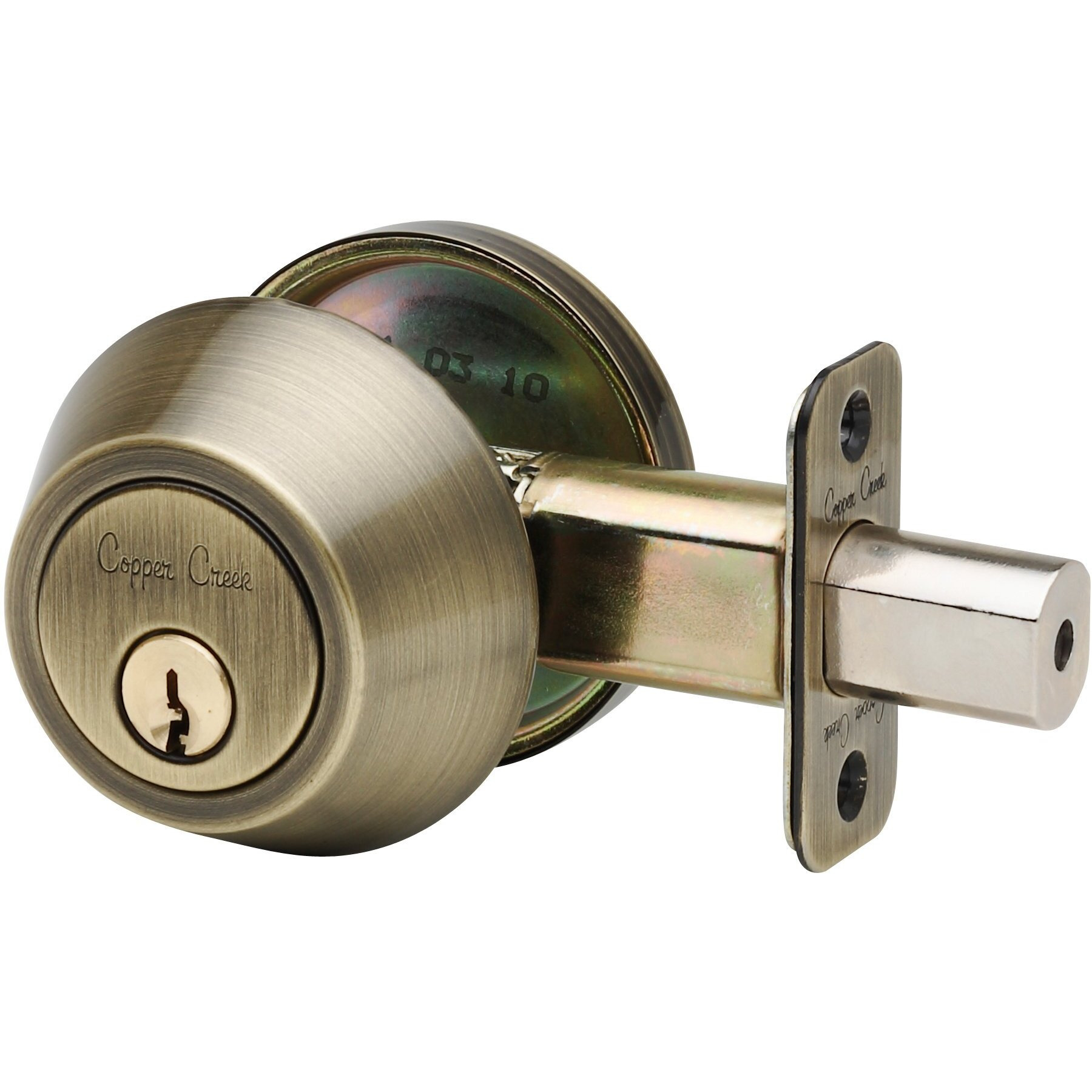 Copper Creek Db2410Ab Single Cylinder Deadbolt  Antique Brass